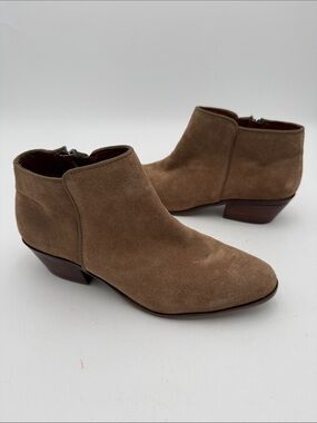 Apri Italy  Brown Suede Ankle Boots women 7M Side Zip casual festival retro Y2K
